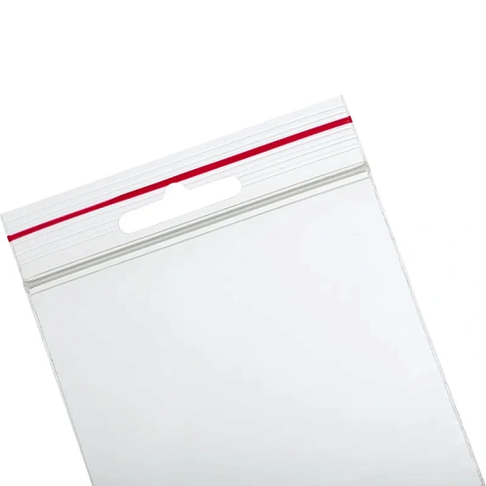 Пакет с замком (Zip Lock) с европодвесом 8 х 12 см, 60 мкм, 100 шт/уп