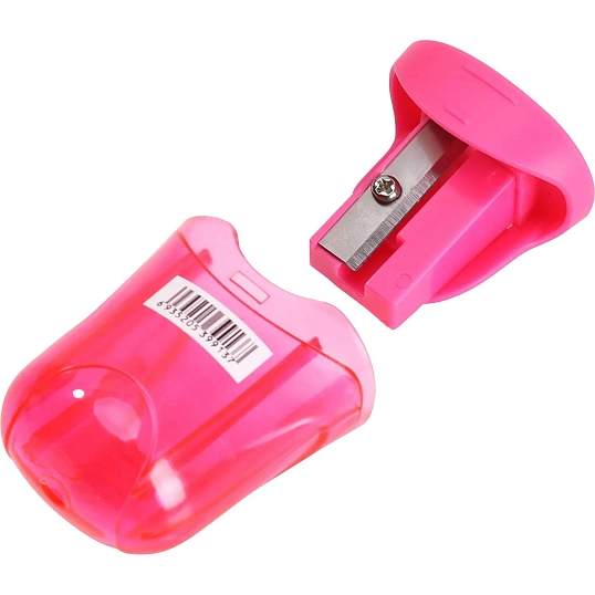 Точилка ручная Deli U-touch, 1 отверстие, с контейнером, пластик, ассорти