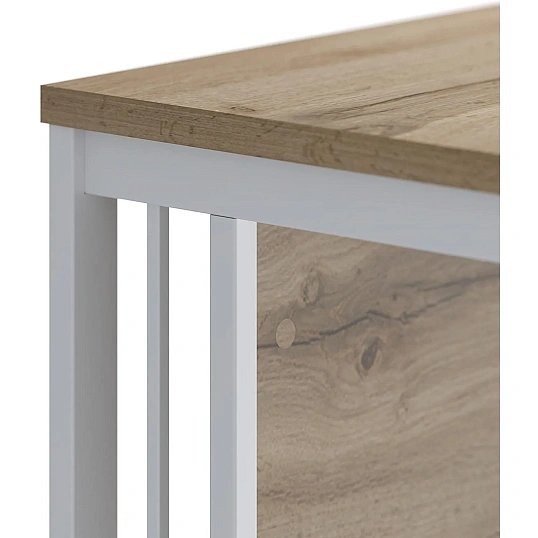 Стол Комус Мебель К-Loft 241S016 1580х670х752 дуб натур/белый