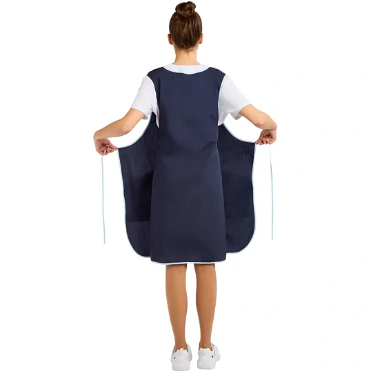 Фартук сарафан Маркет Мастер  цвет т. синий/св. голубой