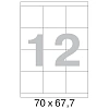 Этикетки самоклеящиеся  70х67,7 мм, 12   шт. на лист.А4 100л