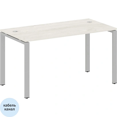 Стол Metal System Style П-обр. м/к БП.СП-3 1400x720x750 Дуб Наварра/Серый