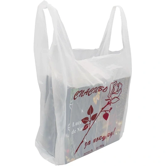 Пакет-майка ПНД 25+12х45 см 10 мкм Артпласт Роза 100 шт/уп