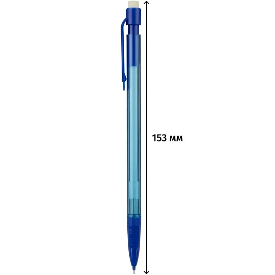 Карандаш механический 0,5мм, пластиковый прозр.корп, в ассорт SMP003