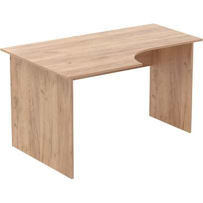 Стол эргономичный Easy LT Оптима левый 1350х880/590х740 Дуб крафт золотой