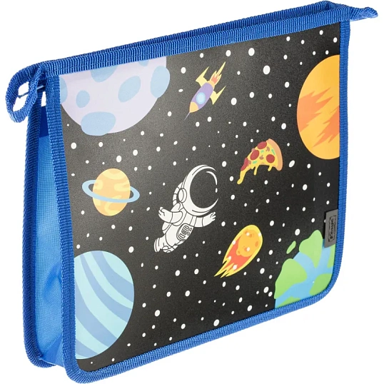 Папка для тетрадей  Space time, А5, молния,  пластик, ПТ-713