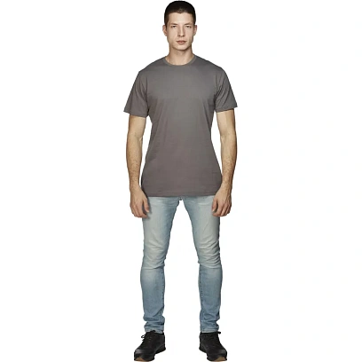 Футболка (160г) с кор.рукавом т.сер. (ХХХХL)