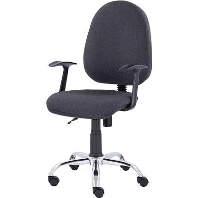 Кресло UP_EChair 223 PC ткань серая С73, хром