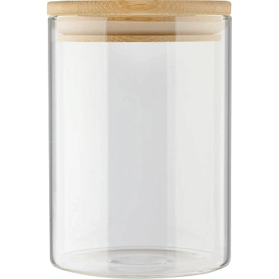 Банка стеклянная для сыпучих продуктов с крышкой BAMBU, 0,6 л