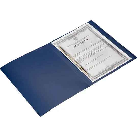 Скоросшиватель пластиковый с метал. скоросшивателем Attache 055S-E синий