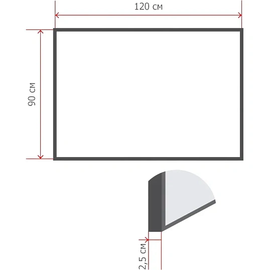 Доска магнитно-маркерная 45х60 Attache Wood дерев.рама