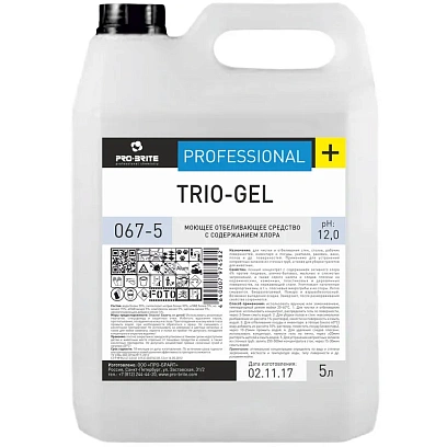 Профхим сантех щел гель с отбел/дез-эфф Pro-Brite/Trio-Gel, 5л