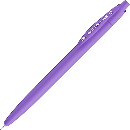 Ручка шариковая автомат. Deli EQ53-BL,гибр.нак0,7,софт-тач,син,в асс