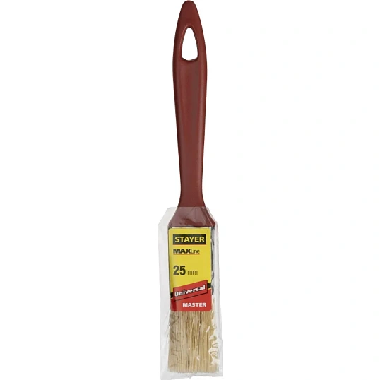 Кисть плоская STAYER UNIVERSAL-MASTER, нат. щетина, 25мм 0107-25-Z01