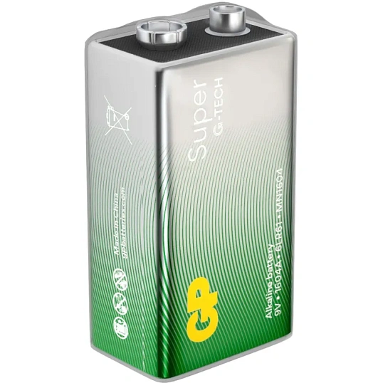 Батарейка GP Super эконом упак 9V/6LR61/Крона алкалин 1шт/уп, 1604A-5S1