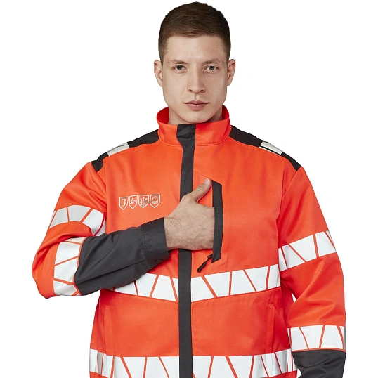 Куртка летняя мужская Равелин красн./графит (р.60-62) 194-200