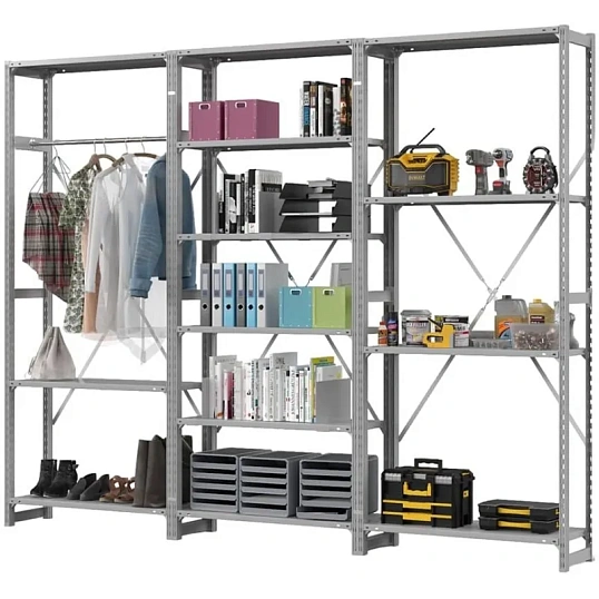 Стеллаж металлический ГТС_ТСУ Универсал, 2200x1060x500, Полки: 6 шт. метал