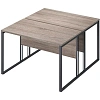Раб.станция Комус Мебель К-Loft 241S017 1180х1370 2раб.м. дуб сон.темн/черн