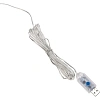 Электрогирлянда ДОЖДЬ ИЗ РОСЫ 3х2м,200LED,бел,IP20,USB+пульт управл,315-875
