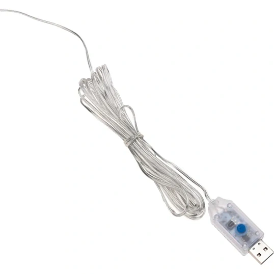 Электрогирлянда ДОЖДЬ ИЗ РОСЫ 3х2м,200LED,бел,IP20,USB+пульт управл,315-875