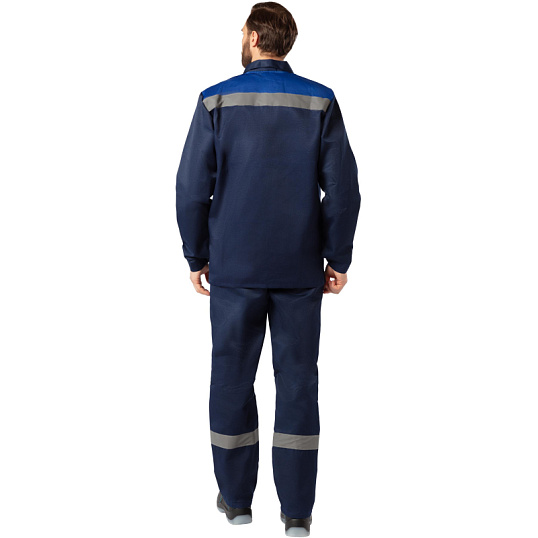 Костюм рабочий летний муж. л16-КБР с СОП син/вас (р.72-74) 194-200