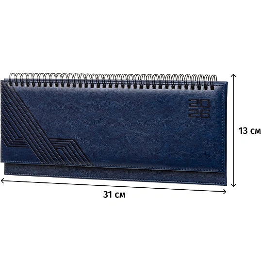Планинг датированный 2026 ESCALADA 310x130мм, 64л, синий 70324