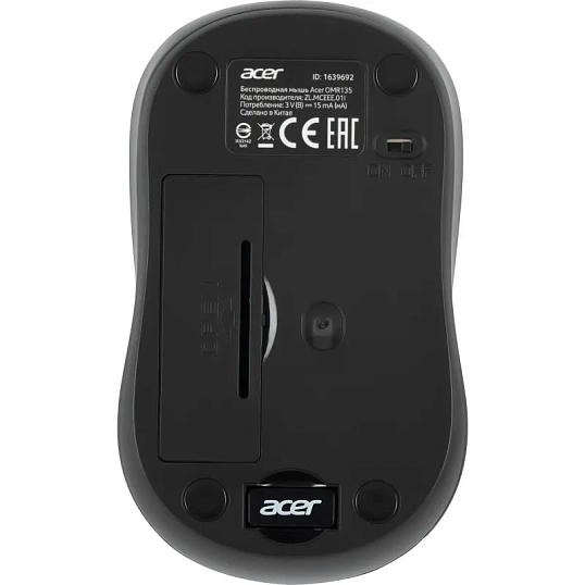 Мышь компьютерная Acer OMR135 зеленый  (1000dpi) WLS USB (ZL.MCEEE.01I)
