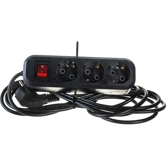 Удлинитель Атлант ПВС 3500Вт  3р/5м с выключателем(80019)