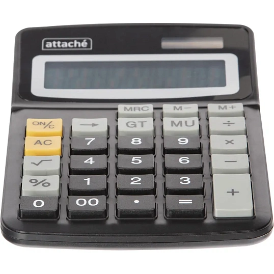 Калькулятор настольный КОМПАКТНЫЙ Attache ATC-111-12C 12-ти разрядныйчерн