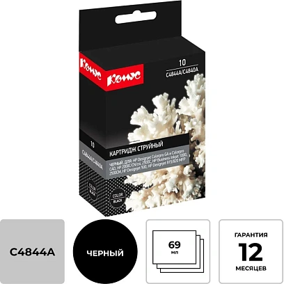Картридж струйный Комус 10 C4844A чер. для HP Inkjet1000/1100d/dtn