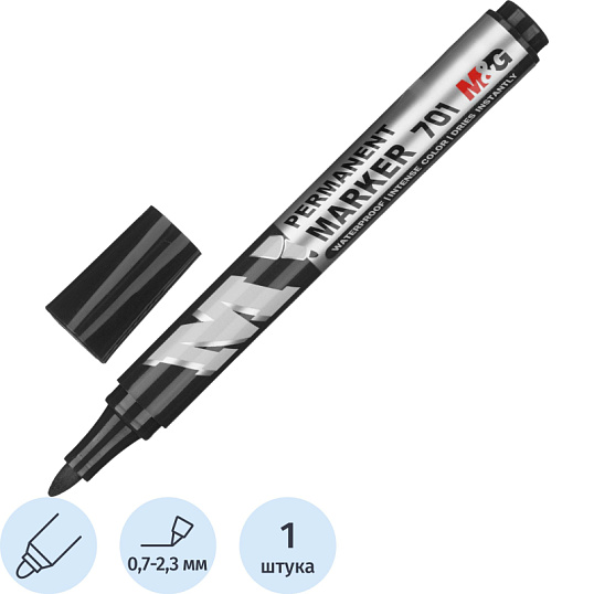 Маркер перманентный M&G 2,3 мм черный
