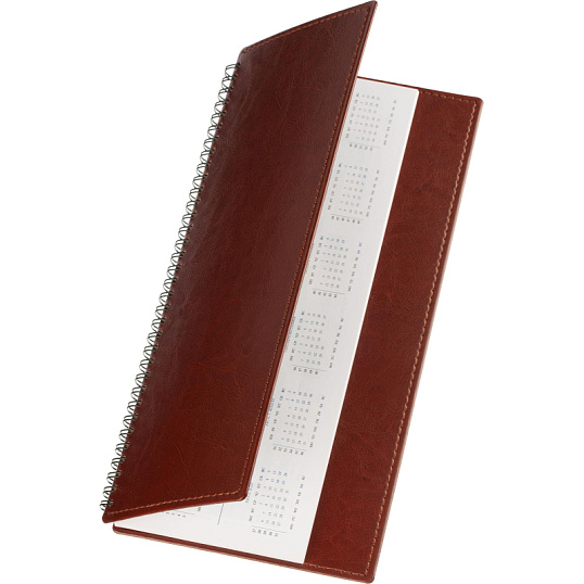 Планинг датированный 2026, коричн, 303х150 мм, 120стр, Agenda