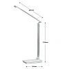 Светильник Ultraflash UF-834 C01 бел (Led настол, 8Вт, 5 ССТ, ночник, зар.)