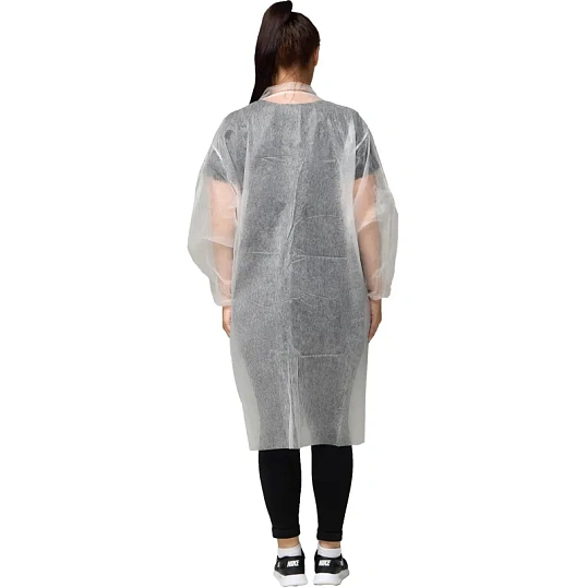 Халат на липучках, (20 гр), рXXL ,белый, (5 шт/упак)