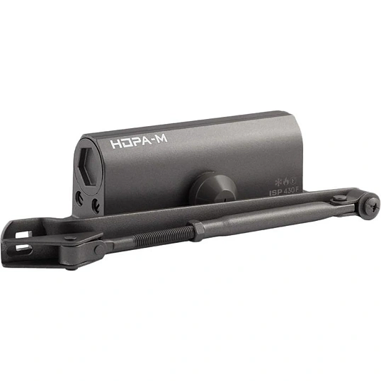 Доводчик ISPARUS 430 F фиксация (от 50 до 110кг) (графит)
