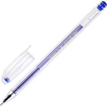 Ручка гелевая неавтомат. CROWN Hi-Jell синяя 0,5мм HJR-500B