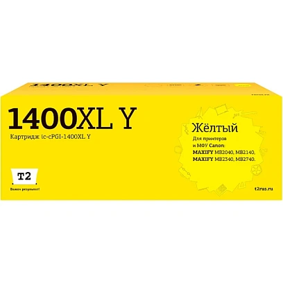 Картридж струйный T2 (IC-CPGI-1400XL Y) жел.для Canon MB2040/MB2140/MB2740
