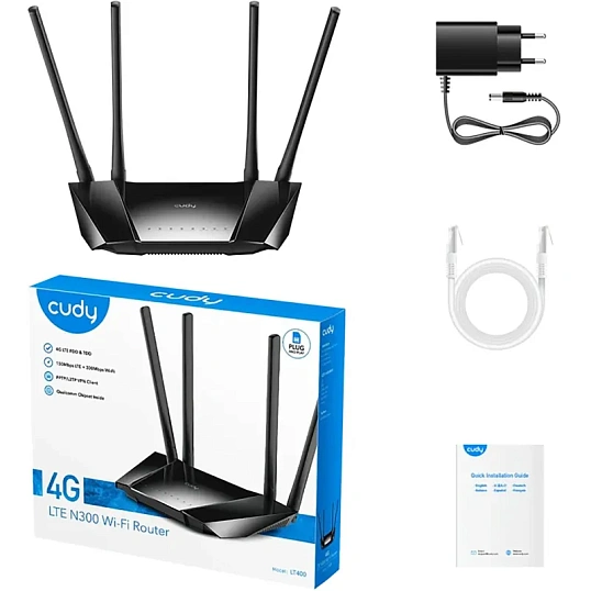 Маршрутизатор Cudy LT400, N300 с поддержкой 4G