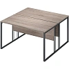 Раб.станц.Комус Мебель К-Loft 241S018 1380х1370х752 2раб.м. дуб сон.тем/чер