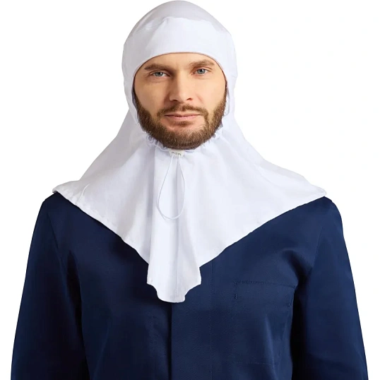 Балаклава трикотаж плотность 160г с вентиляцией р-р универсальный цв.белый