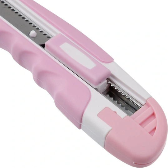 Нож универсальный Attache 9 мм пласт со встав мет направл. роз. авто