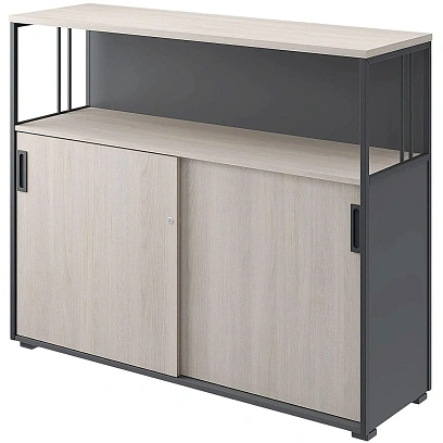 Шкаф-купе Комус Мебель К-Loft 241Н042 1370х420х1116 дуб скандин/графит
