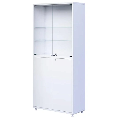 Шкаф MEG_медицинский 2секц.двухств. ШМ-02 МСК-647.02/06 ст/мет,700х320х1655
