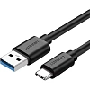 Кабель UGREEN US184 (20882)USB A Male to Type C Male Nickel Plating 1м черн