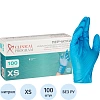 Перчатки нитрил., TG 3.5гр., н/с, н/о, (XS) голубые 50 пар/уп