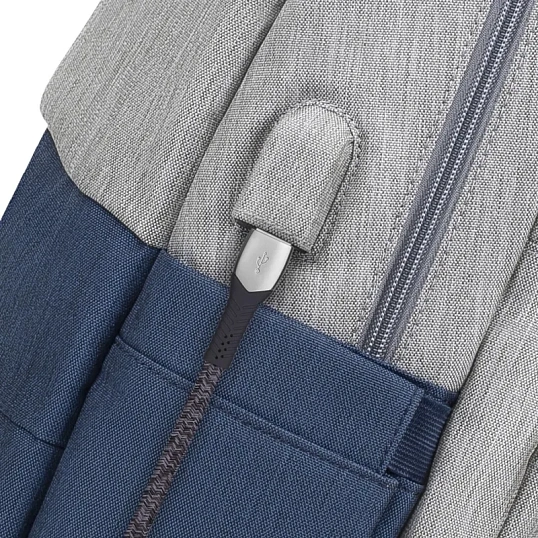 Рюкзак для ноутбука RIVACASE 7567 grey/dark blue 17.3/6