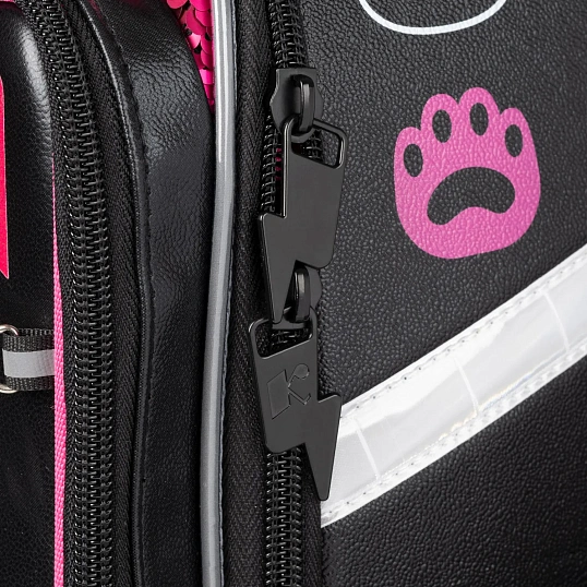 Ранец Комус Класс Stright Котэ Сама по себе, черный, 2 отд, эргоном. Спинка