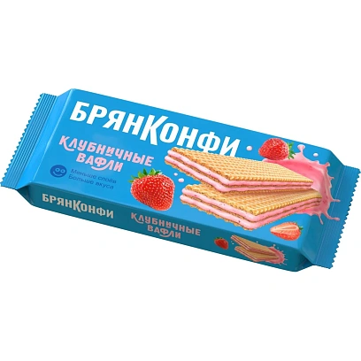 Вафли Брянконфи Клубничные, 190г