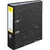 Папка-регистратор А4, 75мм мрамор, черный, б/метал. уголка