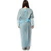 Халат н/с процед, рук.рез, на кнопк, XXL, дл.110см, пл 25, голуб, 10шт/уп